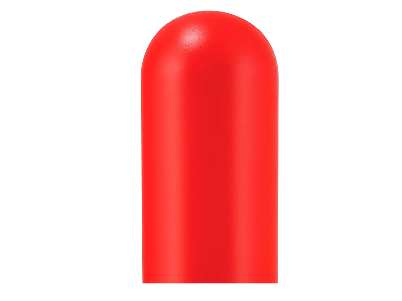 Smooth Bollard Post Sleeve 4" HDPE Dome Top, Red