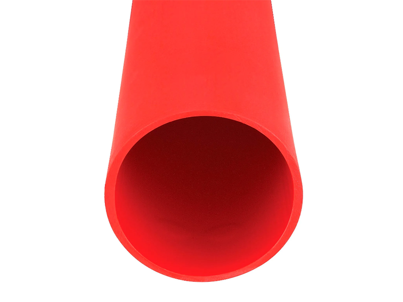 Smooth Bollard Post Sleeve 4" HDPE Dome Top, Red