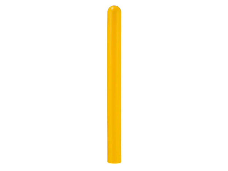 Smooth Bollard Post Sleeve 4" HDPE Dome Top, Yellow