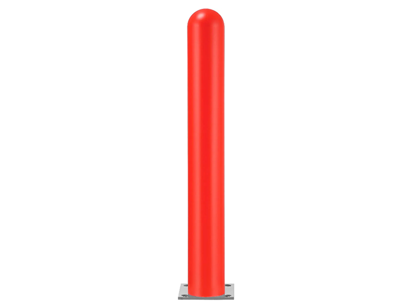 Smooth Bollard Post Sleeve 6" HDPE Dome Top, Red