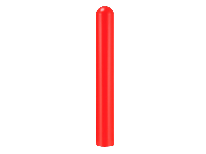 Smooth Bollard Post Sleeve 6" HDPE Dome Top, Red