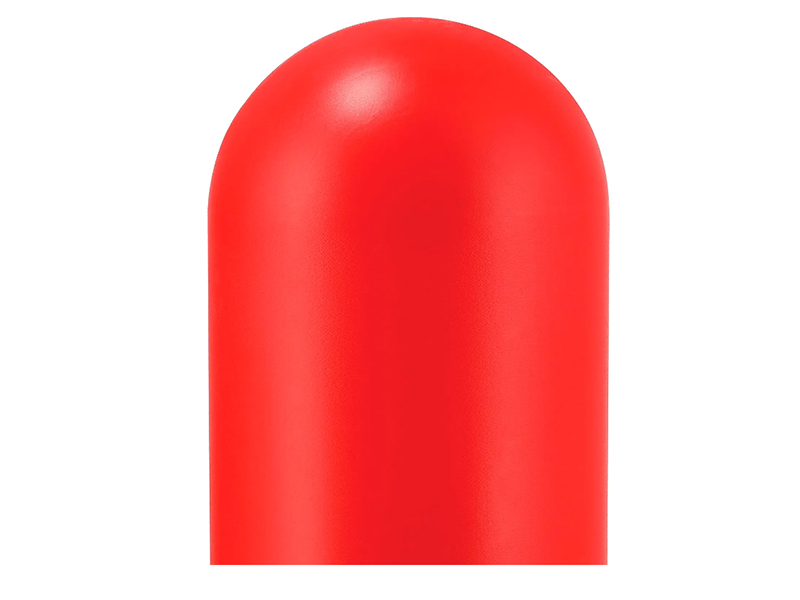 Smooth Bollard Post Sleeve 6" HDPE Dome Top, Red