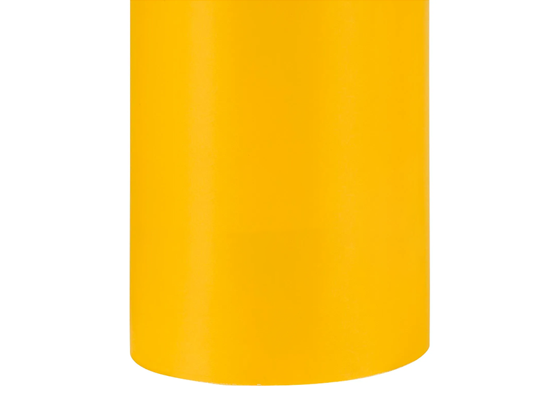 Smooth Bollard Post Sleeve 6" HDPE Dome Top, Yellow