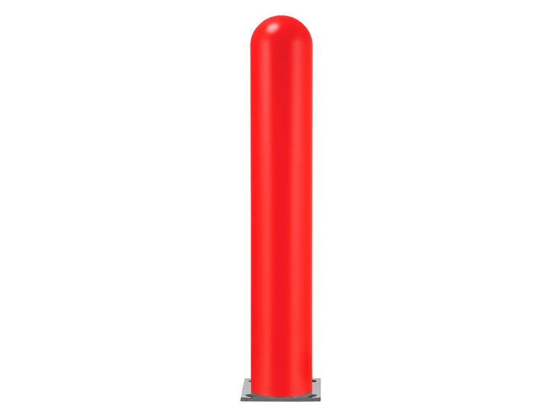 Smooth Bollard Post Sleeve 8" HDPE Dome Top, Red