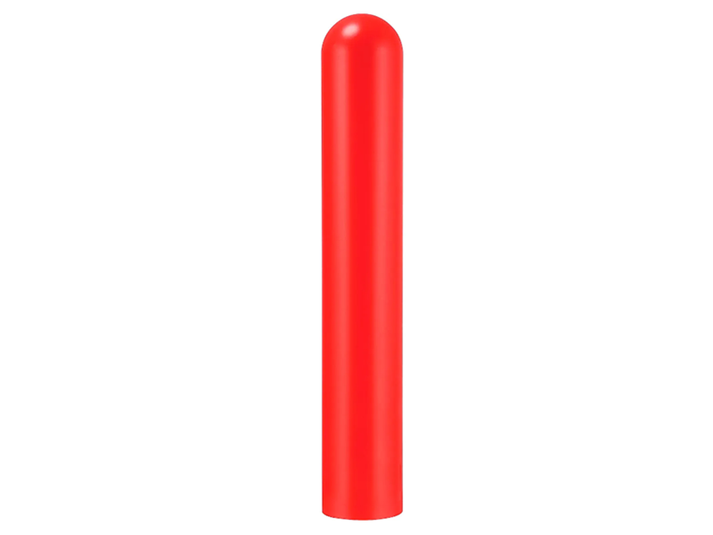 Smooth Bollard Post Sleeve 8" HDPE Dome Top, Red