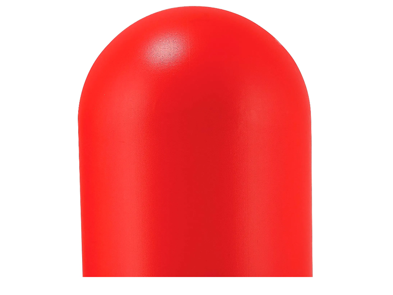 Smooth Bollard Post Sleeve 8" HDPE Dome Top, Red