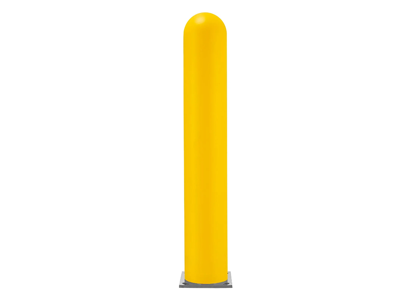 Smooth Bollard Post Sleeve 8" HDPE Dome Top, Yellow