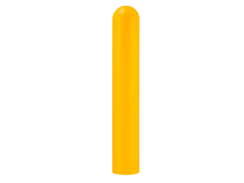 Smooth Bollard Post Sleeve 8" HDPE Dome Top, Yellow