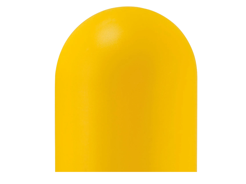 Smooth Bollard Post Sleeve 8" HDPE Dome Top, Yellow