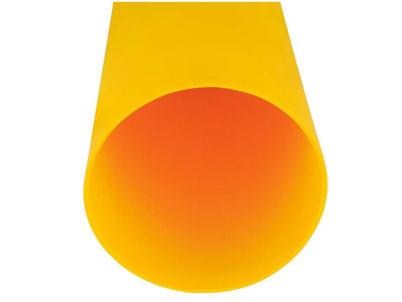 Smooth Bollard Post Sleeve 8" HDPE Dome Top, Yellow