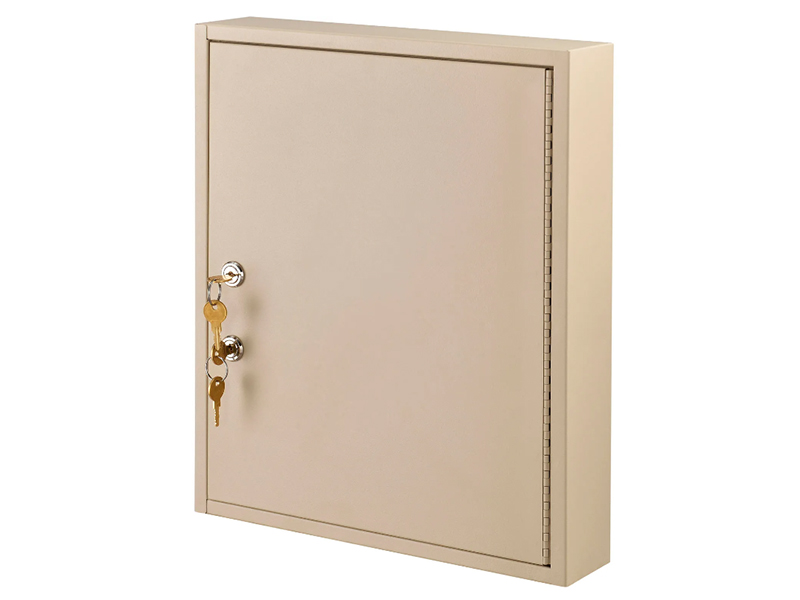 Medical Security Cabinet w/Double Key Locks, 14"Wx3-1/8"Dx17-1/8"H, Beige