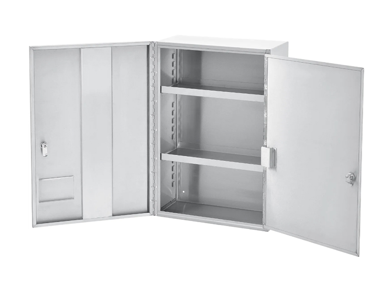 Stainless Steel Medicine Cabinet W/Double Door/Double Lock, 16"Wx8"Dx24"H