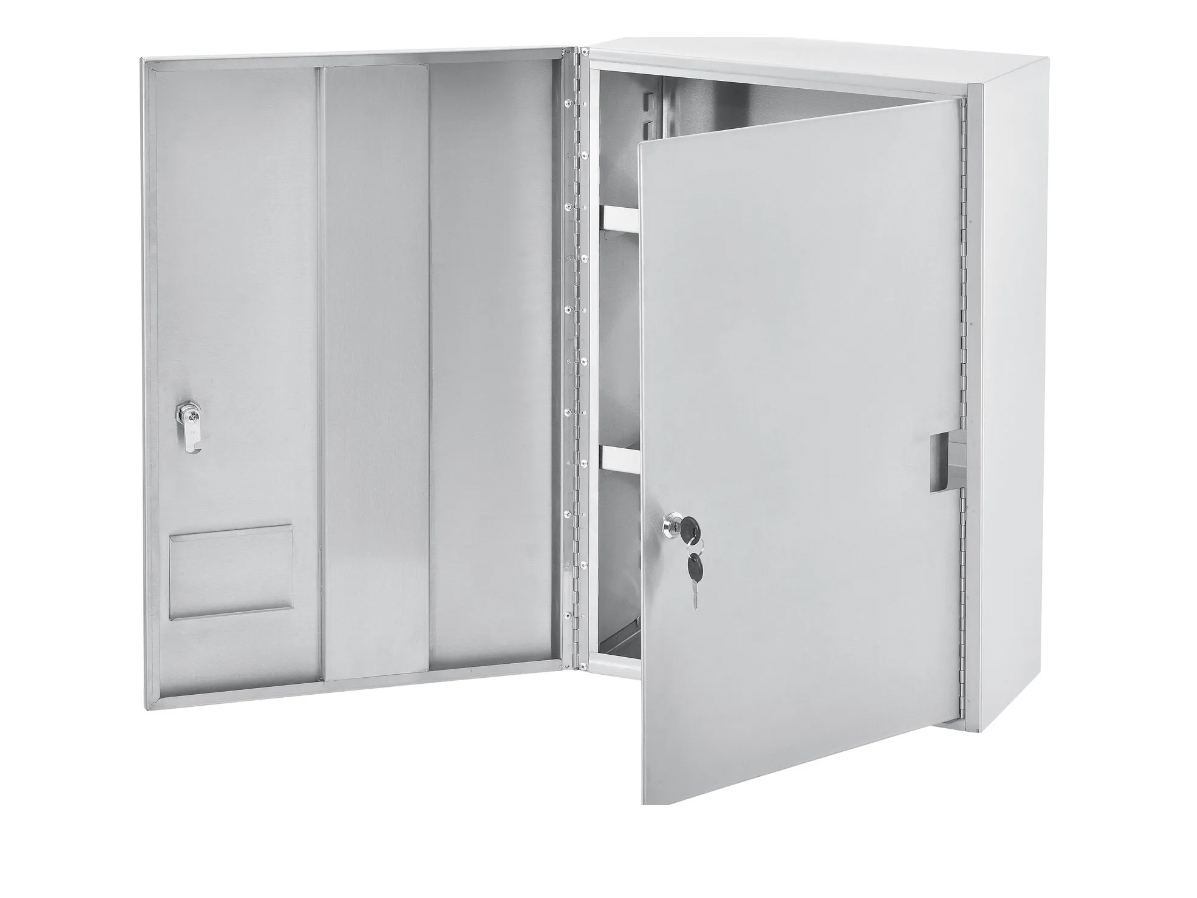 Stainless Steel Medicine Cabinet W/Double Door/Double Lock, 16"Wx8"Dx24"H