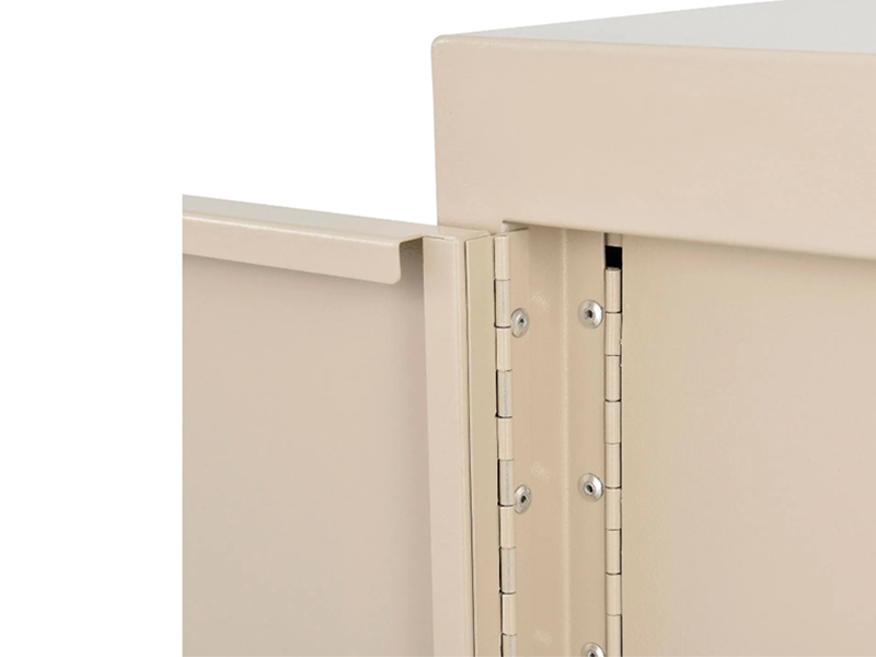 Small Medicine Cabinet, Double Door/Double Lock, 12"W x 8"D x 15"H, Beige