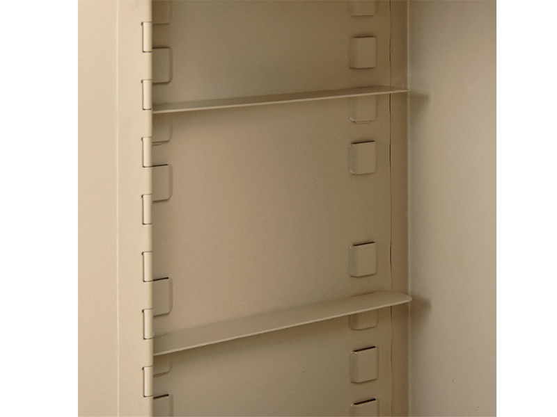 Small Medicine Cabinet, Double Door/Double Lock, 12"W x 8"D x 15"H, Beige