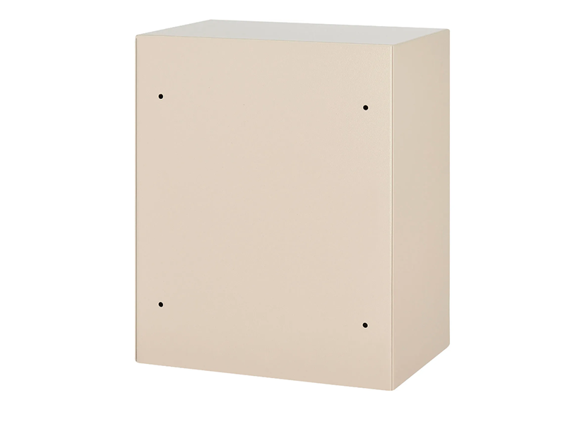 Small Medicine Cabinet, Double Door/Double Lock, 12"W x 8"D x 15"H, Beige