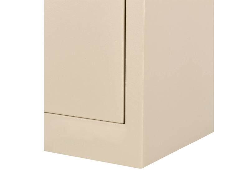 Large Medicine Cabinet, Double Door/Double Lock, 18"W x 10"D x 30"H, Beige