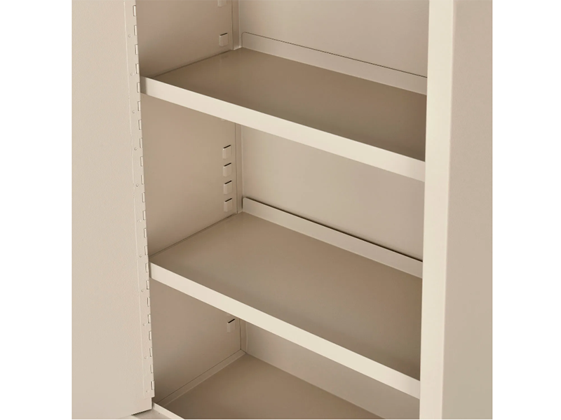 Large Medicine Cabinet, Double Door/Double Lock, 18"W x 10"D x 30"H, Beige