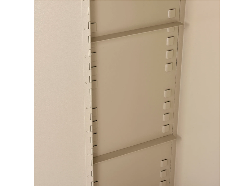 Large Medicine Cabinet, Double Door/Double Lock, 18"W x 10"D x 30"H, Beige