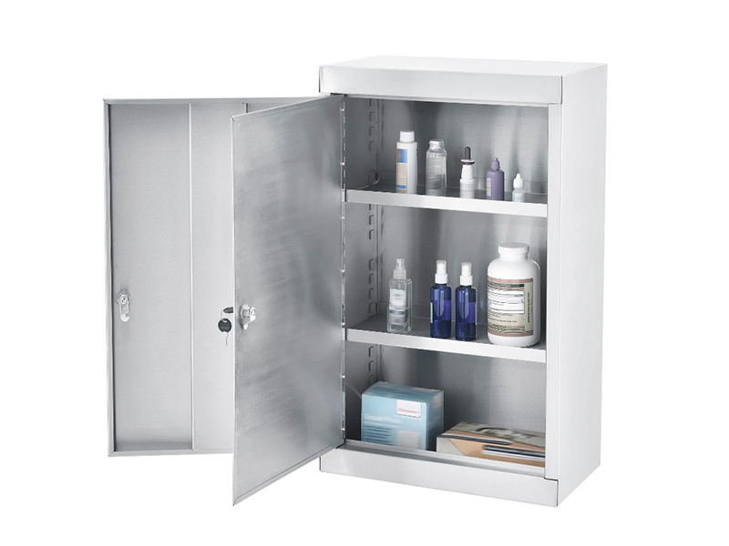 Stainless Steel Medicine Cabinet W/Double Door/Double Lock, 18"Wx10"Dx30"H