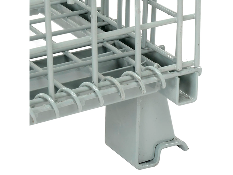 Folding Wire Container, 48"L x 40"W x 42-1/2"H, 3000 lb. Capacity, Gray