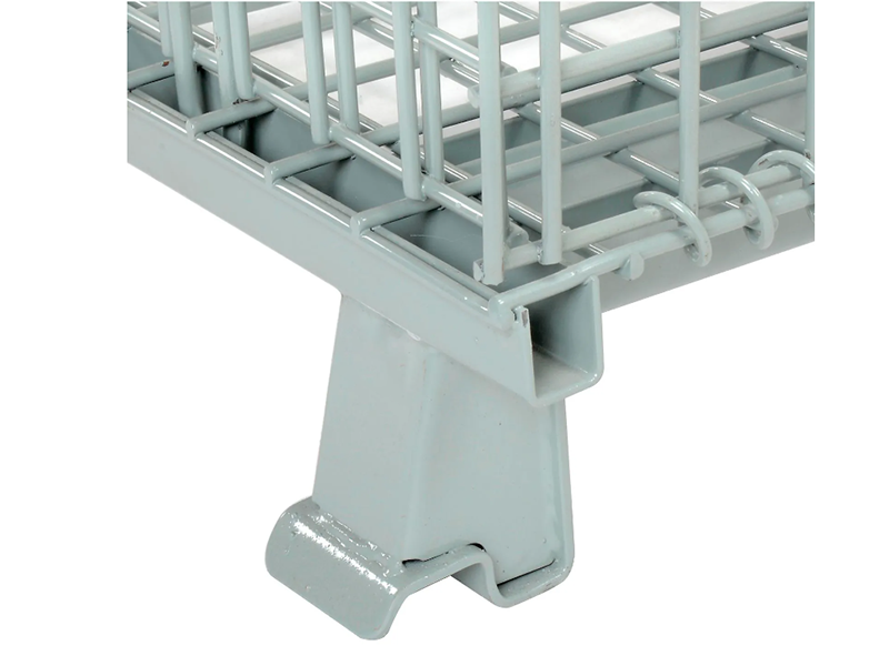 Folding Wire Container, 48"L x 40"W x 42-1/2"H, 3000 lb. Capacity, Gray