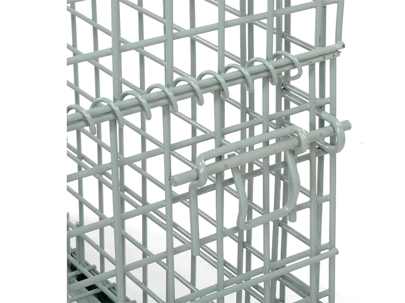 Folding Wire Container, 48"L x 40"W x 42-1/2"H, 3000 lb. Capacity, Gray