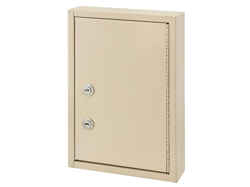 Medical Security Cabinet w/Double Key Locks, 8"W x 2-5/8"D x 12-1/8"H, Beige