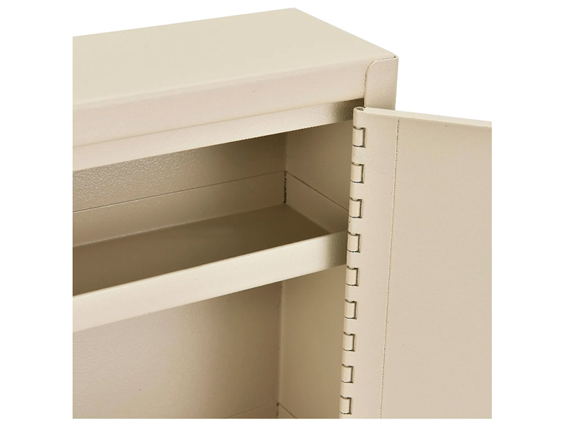 Medical Security Cabinet w/Double Key Locks, 8"W x 2-5/8"D x 12-1/8"H, Beige