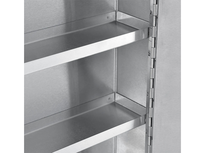 Stainless Steel Medical Cabinet W/Double Key Locks, 8"Wx2-5/8"Dx12-1/8"H