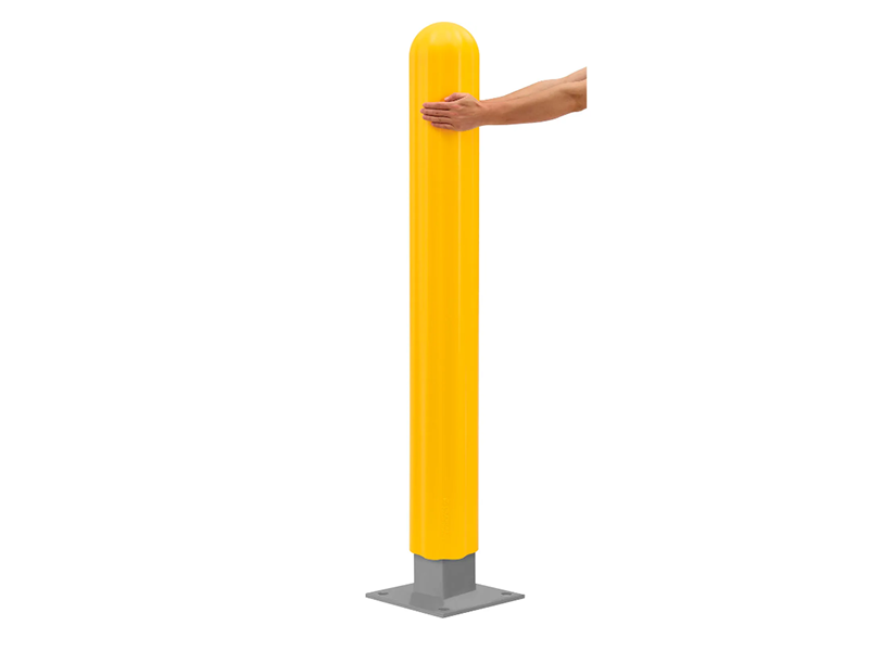 Ribbed Bollard Sleeve, 6" Dia. x 56"H, Yellow
