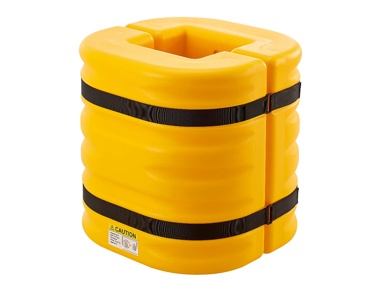 Column Protector, 10" Opening, 24" High, Yellow
