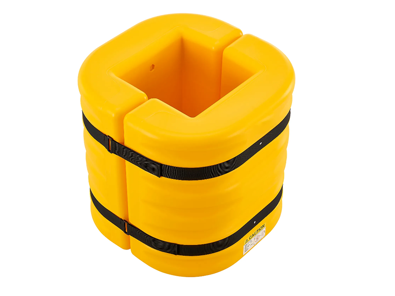 Column Protector, 12" Opening, 24" High, Yellow