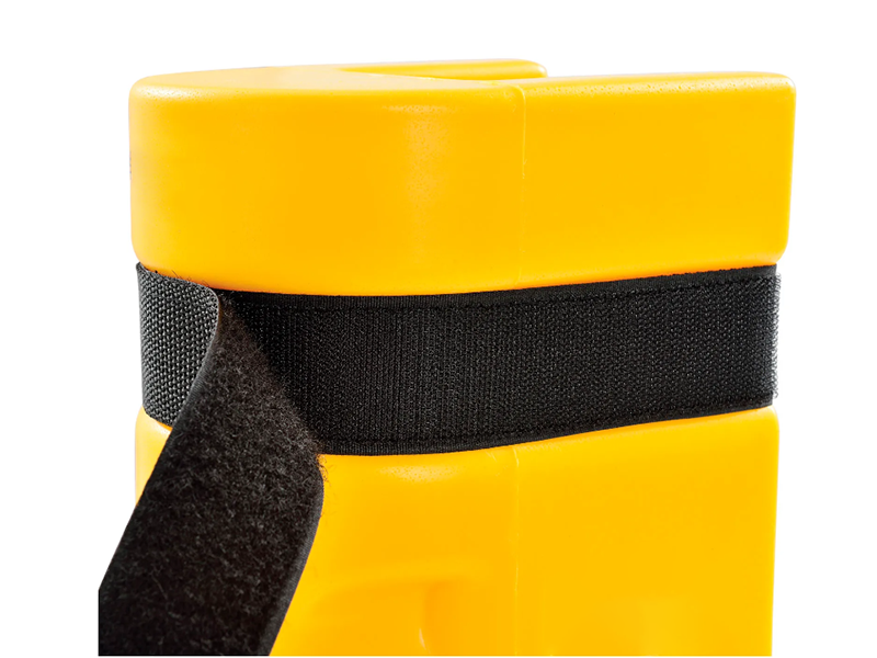 Rack Protector, 3" x 3" Opening, 18"H, Yellow