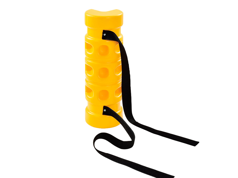 Rack Protector, Rack End Mounting, 3" x 3" Opening, 18"H, Yellow