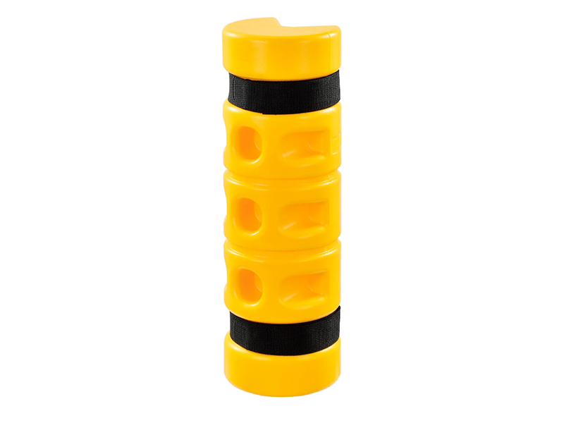Rack Protector, Rack End Mounting, 3" x 3" Opening, 18"H, Yellow