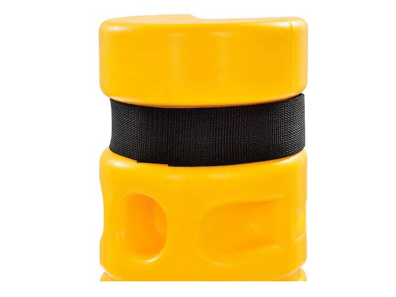 Rack Protector, Rack End Mounting, 3" x 3" Opening, 18"H, Yellow