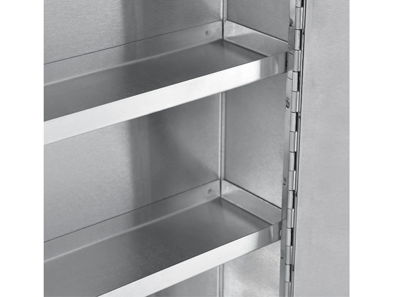 Stainless Steel Medical Cabinet W/Double Key Locks, 14"Wx3-18"Dx17-18"H