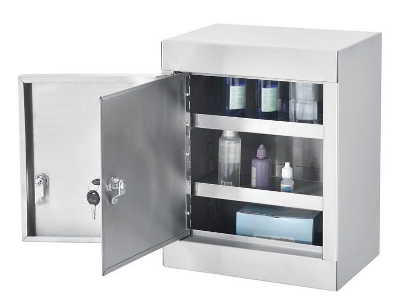 Stainless Steel Medicine Cabinet W/Double Door/Double Lock, 12"Wx8"Dx15"H
