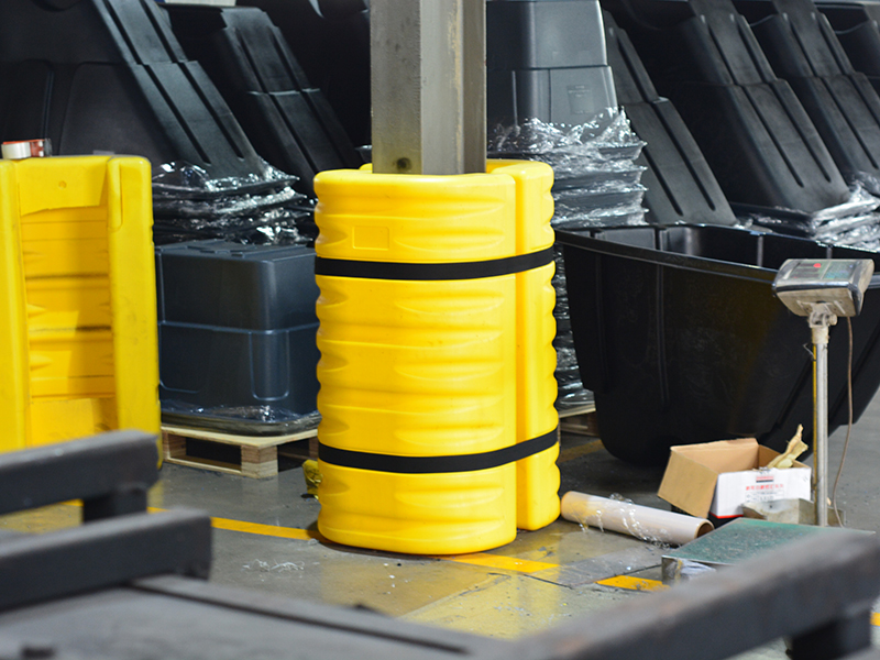Column Protector, 8" Opening, Yellow