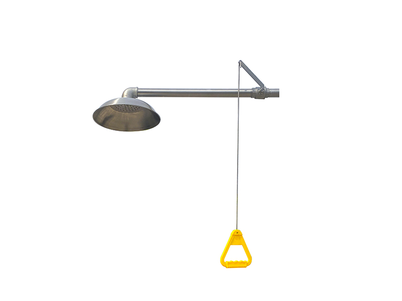 Emergency Drench Shower, Horizontally Mounted, Stainless Steel