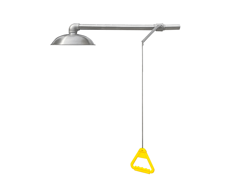 Emergency Drench Shower, Horizontally Mounted, Stainless Steel