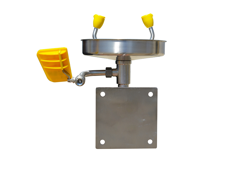 Emergency Eyewash Station, Wall Mount, Stainless Steel