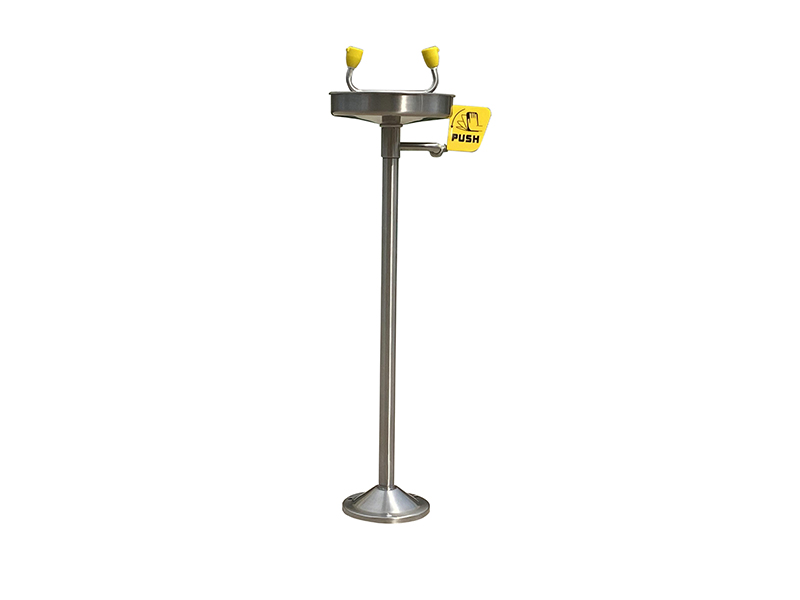 Emergency Eyewash Station, Pedestal Mount, Stainless Steel
