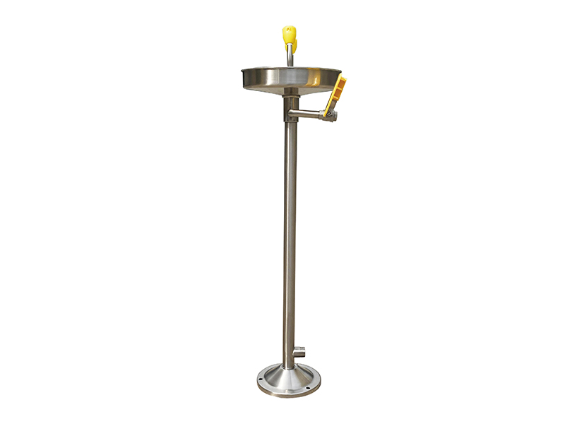 Emergency Eyewash Station, Pedestal Mount, Stainless Steel