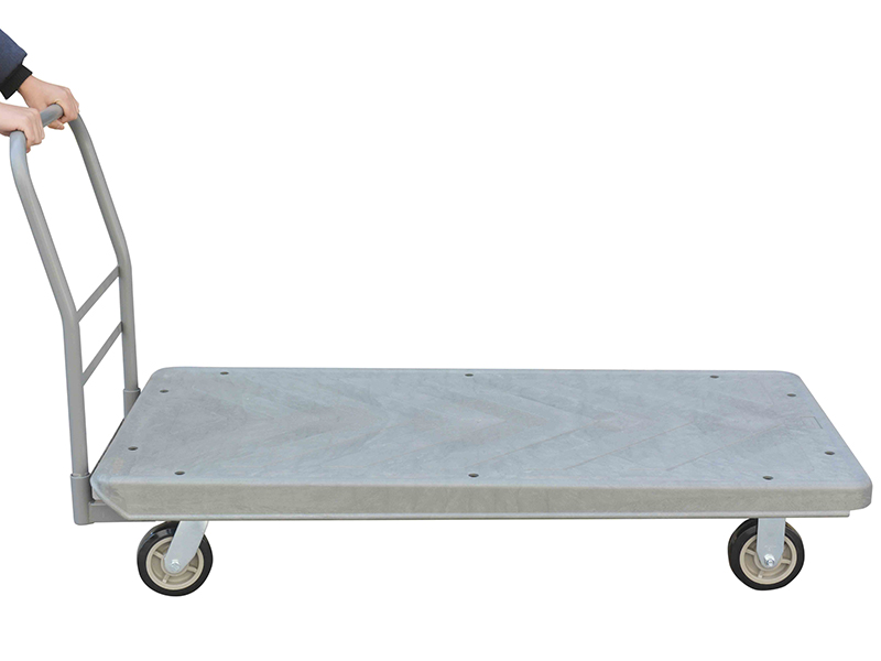Structural Foam 60x30 Plastic Deck Platform Truck - 4 Wheels - 2000 Lb. Cap.