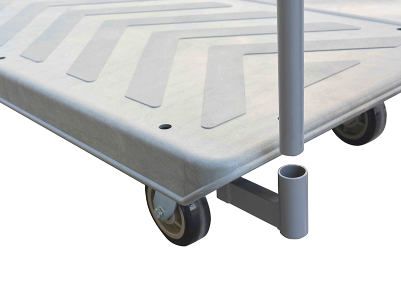 Structural Foam 60x30 Plastic Deck Platform Truck - 4 Wheels - 2000 Lb. Cap.