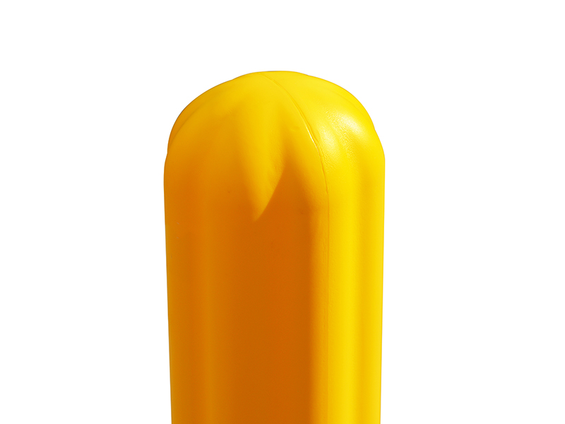 Ribbed Bollard Sleeve, 4" Dia. x 56"H, Yellow