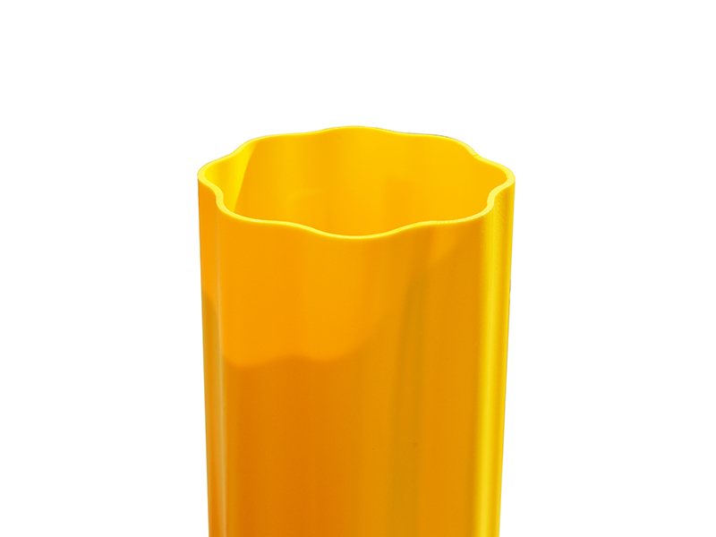 Ribbed Bollard Sleeve, 6" Dia. x 56"H, Yellow