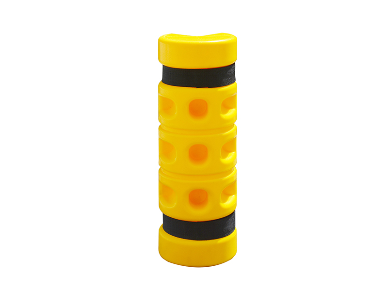 Rack Protector, Rack End Mounting, 3" x 3" Opening, 18"H, Yellow